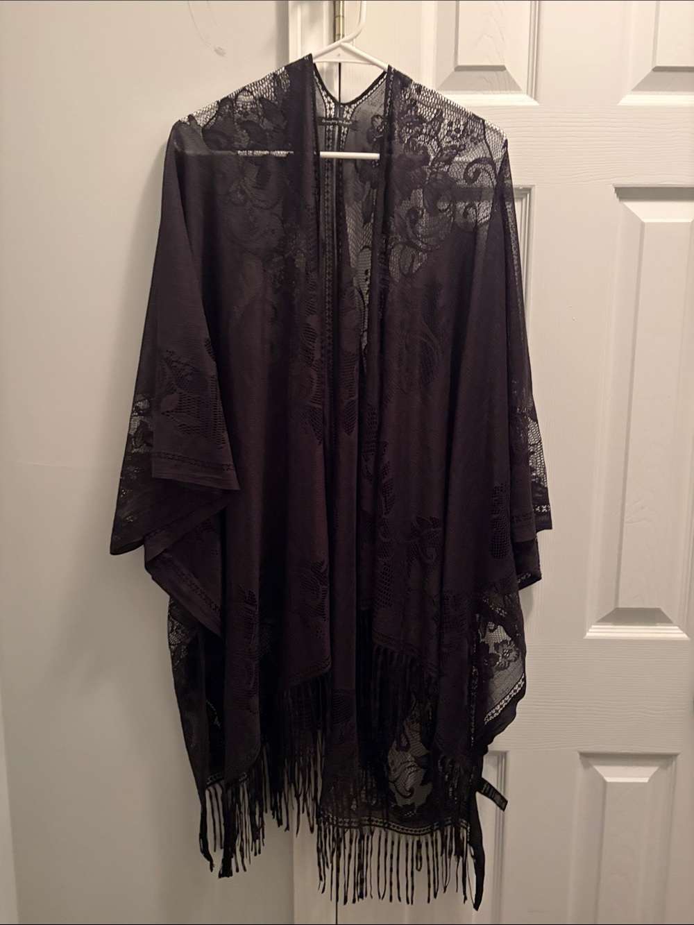 Lace/fringe coverup
